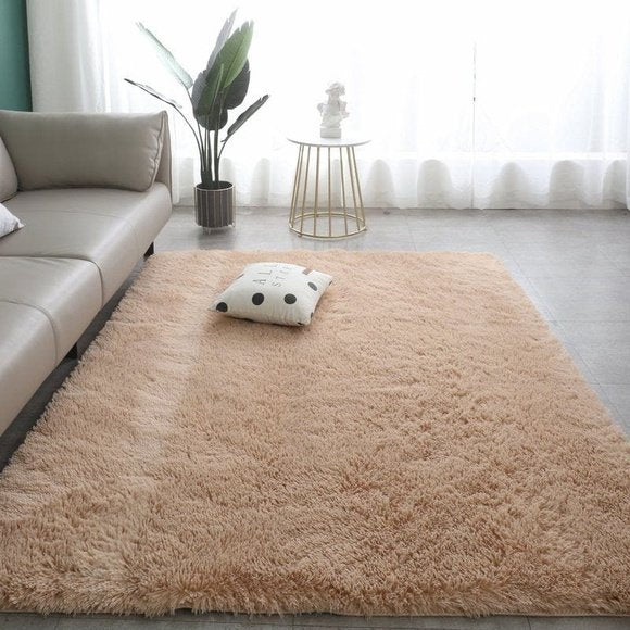 Tapis salon poil long doux